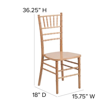Flash Furniture HERCULES Series Natural Wood Chiavari Chair 2-XS-NATURAL-GG